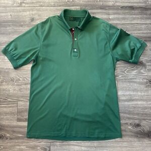 VTG Hickey Freeman Bobby Jones L Golf Polo Green Short‎ Sleeve Shirt Embroidered